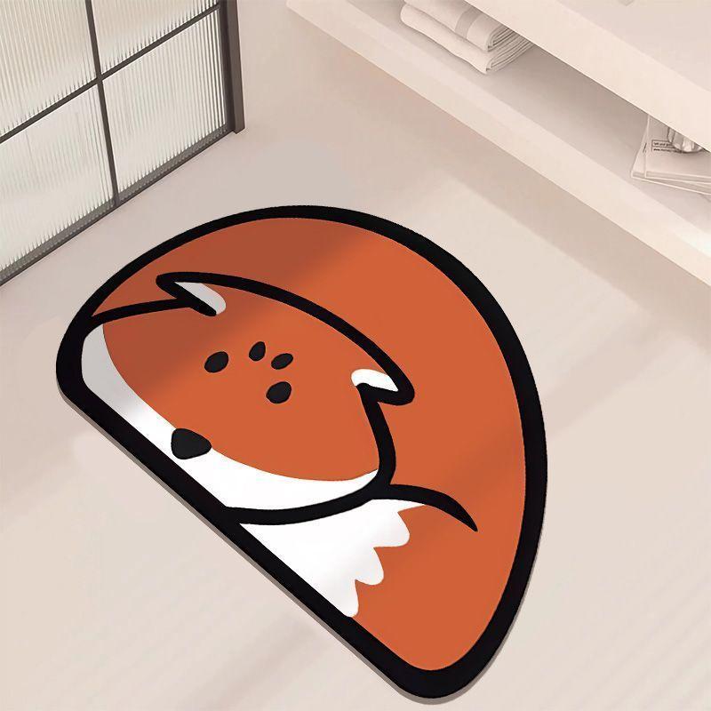 Badezimmerbodenmatte, saugfähiges Diatomeenkissen, Badezimmer-WC, Haushaltstür, rutschfeste schnell trocknende Fußmatte, Teppich