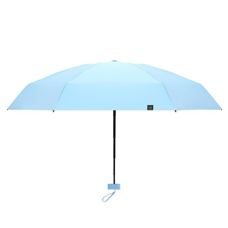 Customizable Six-Fold Vinyl Sunshade UV Protection Umbrella: Versatile Rain/ Shine Folding Gift