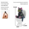 Cute Resin Toilet Cat Figurines 1/4/5 Pcs Multiple Whimsical Styles Funny Animal Statue for Window Sill Decor