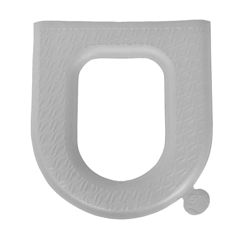 Toilet Seat Cover Pad Grey Cover Cushion with Handle Waterproof EVA Thickened Comfort Quick Dry