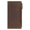 Crazy Horse Leather Long Wallet for Men Full Grain Cowhide Retro Business Wallet Handmade Snap Closure Card Holder Ready Stock