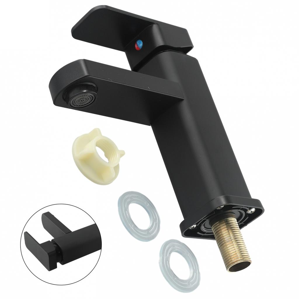 Steel Faucet Basin Faucet Plastic Handle Rust Single Sink