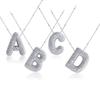 Silver 26-Letter Zircon Necklace: Personalized Chunky Balloon Chain, Versatile Hip-Hop Jewelry for Women
