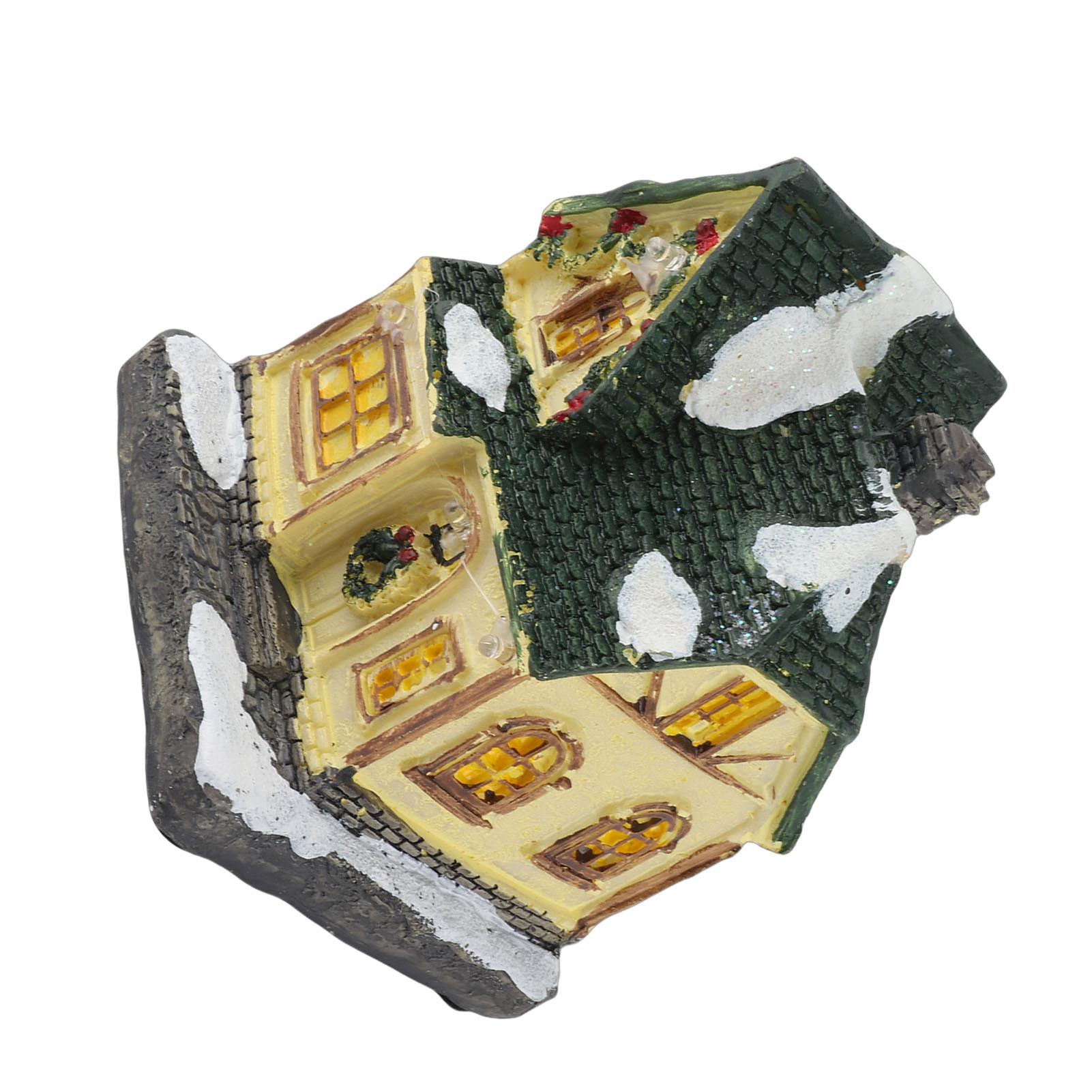 Christmas Village House Vintage Exquisite Landscaping LED Lighted Christmas House for Home Decor Presents