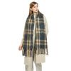 Autumn and Winter Wool Plaid Scarf Women's High-end Imitation Cashmere Versatile Simple Warm Thickened Fringed Scarf