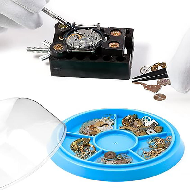 6 Slots Watch Dust Sheet Cover With Tray Watch Movement Repair Tool Jewelry Tools Spare Protector Watchmaker Repair Tool