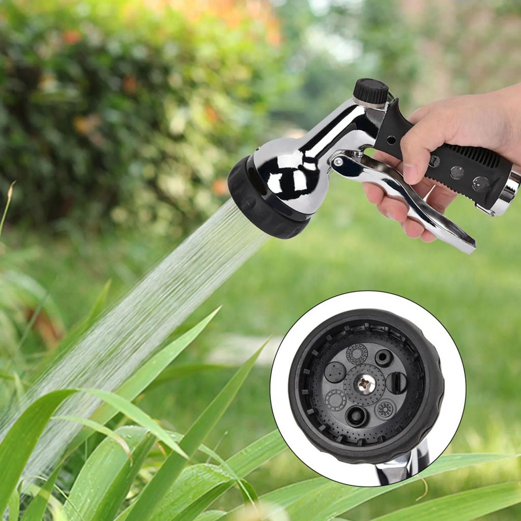 7 Arten von Wasserstrahlen Multifunktions-Wasserpistole Schlauchdüse Hochdruck Gartenhofsprüher Autowaschwerkzeug