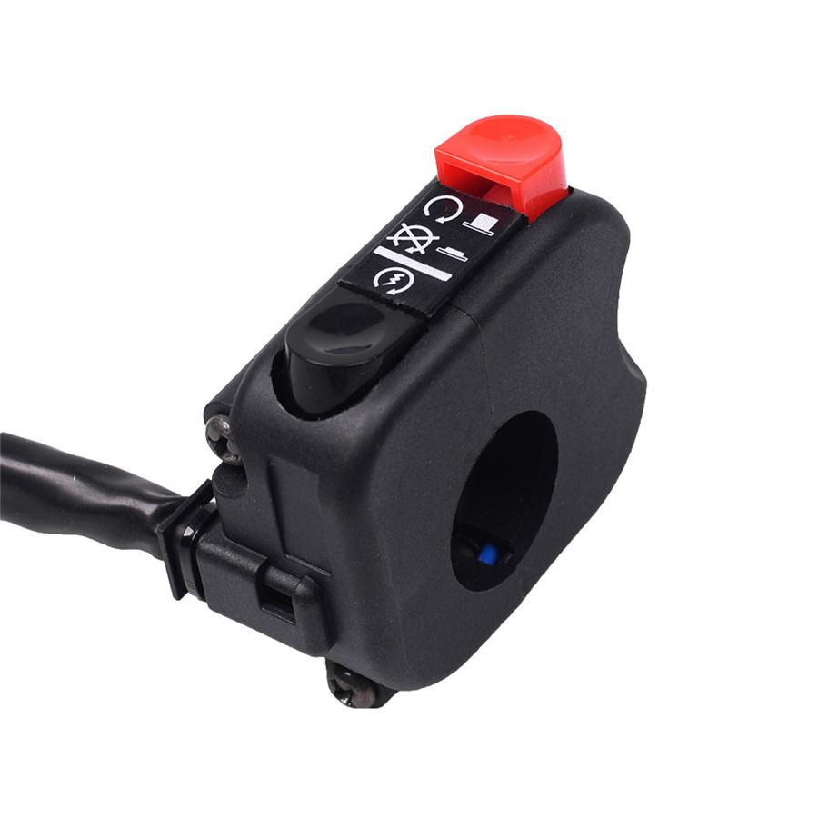 22mm 7/8" Motorcycle Handlebar Fog Headlight Start Kill Switch ON OFF Button 12V