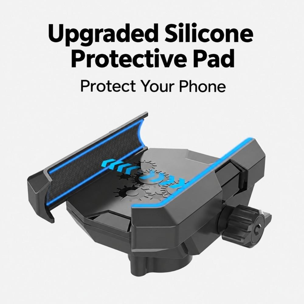 Anti-Shake Bike Phone Mount Shockproof Handlebar Phone Clamp Cycle Phone Holder Road Bike