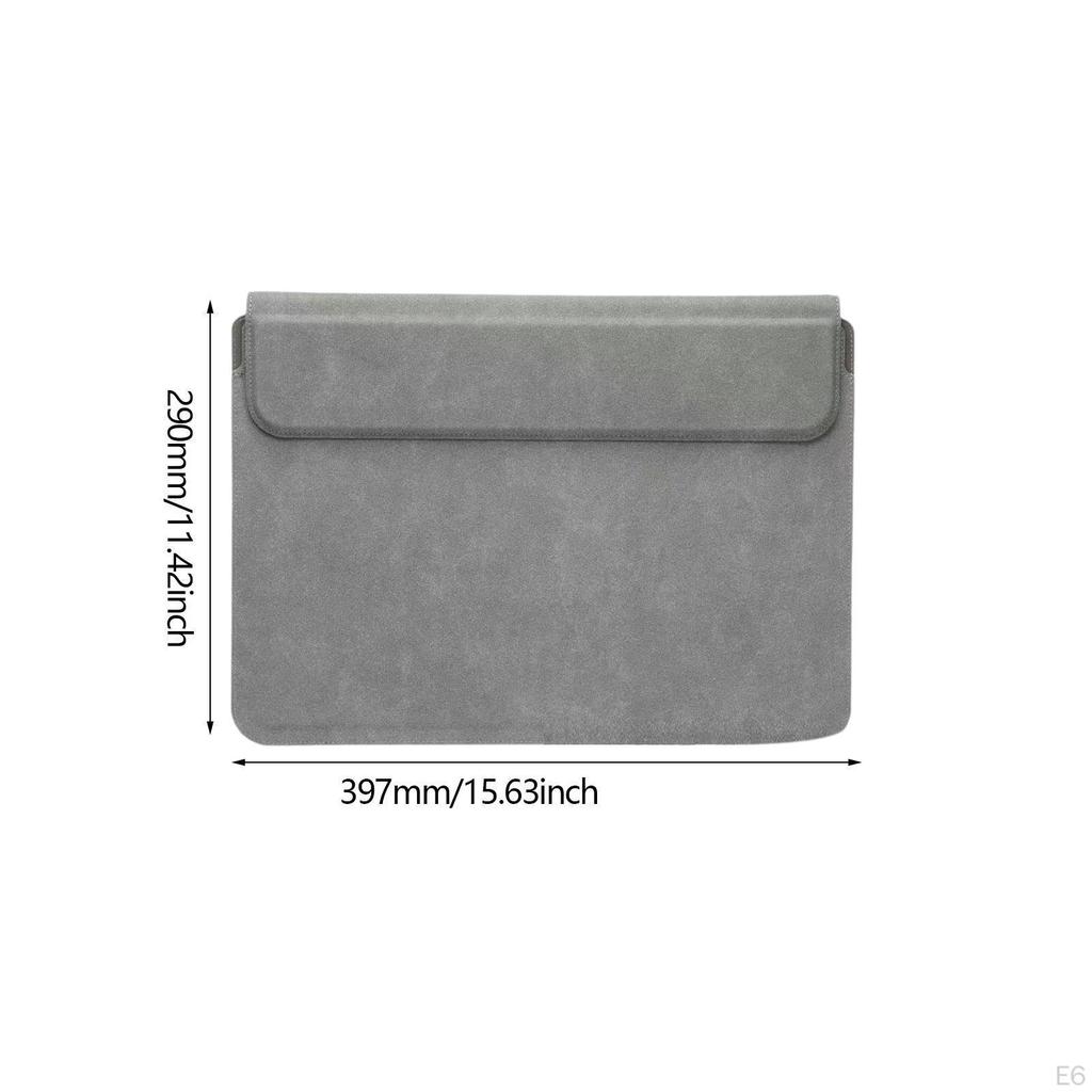 Laptop Sleeve 15 16 inch Dust Cover Carrying Case Business Adjustable Stand PU Leather