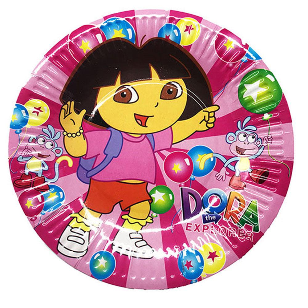 

7-дюймовая мультяшная бумажная тарелка, товары для вечеринки, украшение на день рождения, одноразовая бумажная тарелка Type 39 (10 pcs/bag)