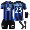 2324 Inter Mailand Heimfußballtrikot Nr. 10 Lautaro Set 9 Zeko 90 Lukaku Kinder-Trikot Version