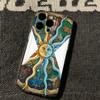 Sun Moon Constellation Tarot Wind Solid Color Silicone Case For Iphone 15 14 13 11 12 17 Plus 16 Pro Max Simple Minimalist Cover