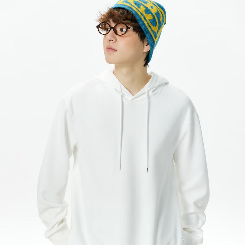 MINISO Men's Heavyweight Pullover Hoodie with Green Pine Chest Logo