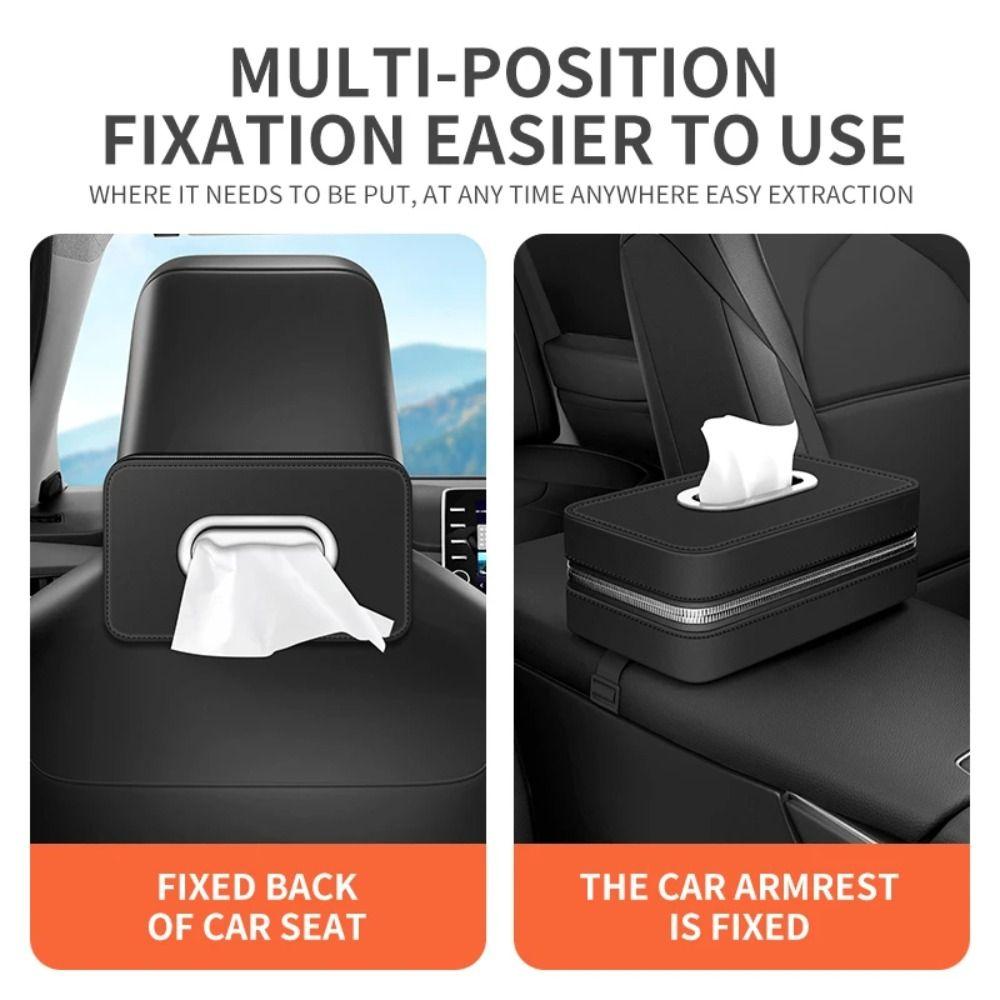 with Fix Strap Car Napkin Holder Multifunctional Backseat Tissue Case  Sun Visor Organizer