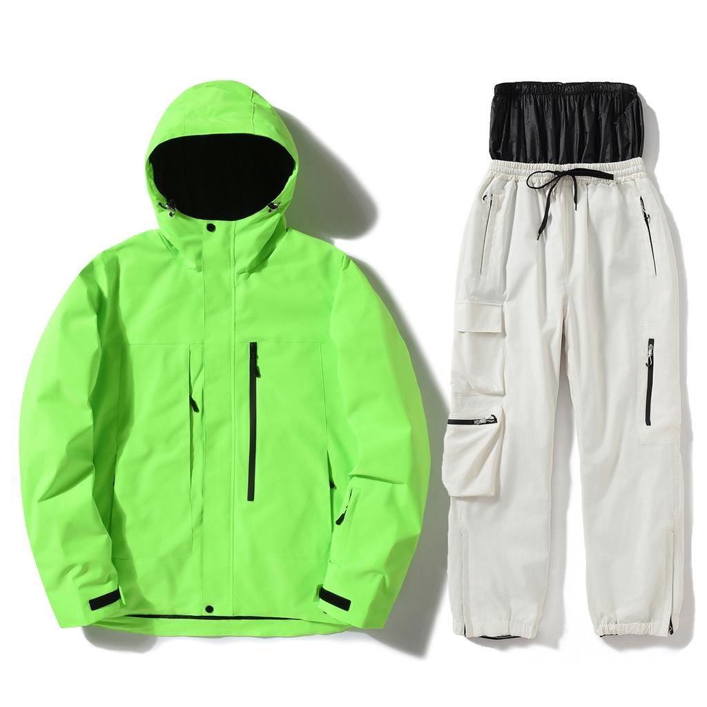 Skianzug für Herren und Damen Outdoor Winter Warm Snowboardanzug Wasserdicht Winddicht Skijacken und Hosen Set Unisex Atmungsaktiv Isoliert Schneeanzug