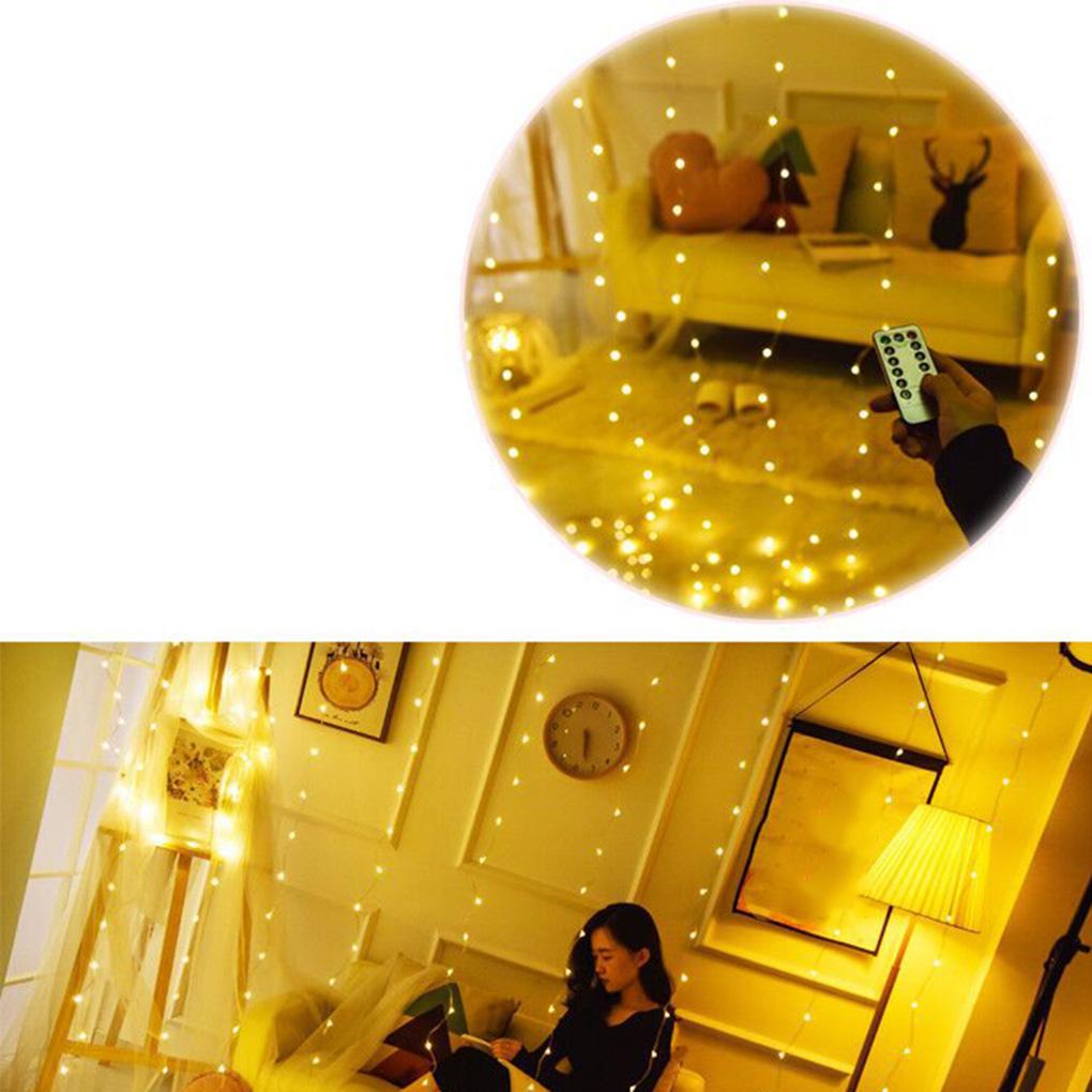 300 LED Curtain Fairy String Lights Hanging Backdrop Lamp Wedding Party Decor