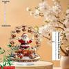 2D FlatBohemian Santa Claus Acrylic Desktop Decoration, Snowy Scene, Suitable for wall decoration, porch, room, villa, accents Home, Hallway, or Workp