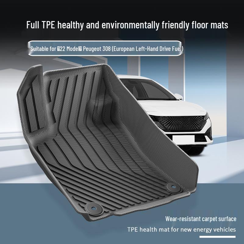 2022 Peugeot 308 European LHD TPE Waterproof Floor Mats & Trunk Mat