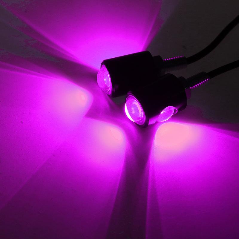 Motorcycle Signal Lamp LED Eagle Eye Shape Mini License Plate Light Turn Signal Indicator Tail Rear Light Brake Fog Lamp Bulb