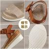 Women's Fabric Platform Sandals with High Wedges, Stylish Women's Fabric Padded Wedge Sandals