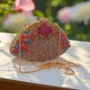 Bolso de Noche Grande para Mujer con Pedrería Bolsos de Mano con Piedras de Novia Bolso de Mano Superior de Boda con Diamantes Bolso de Mano para Fiesta de Boda con Cristales