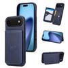 For iPhone 17 Air Case Card Holder Kickstand PU Leather+TPU Phone Cover