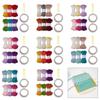 6Rolls Of Multicolored Hollow Braided Cord Rope 5.46Yard Long 7mm Wide Polyester Rope For Art Craft And Home Decoration