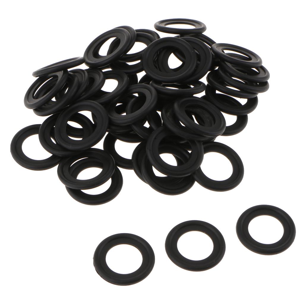 50Pcs M14 Rubber Oil Drain Plug Crush Washers Gaskets for Ford