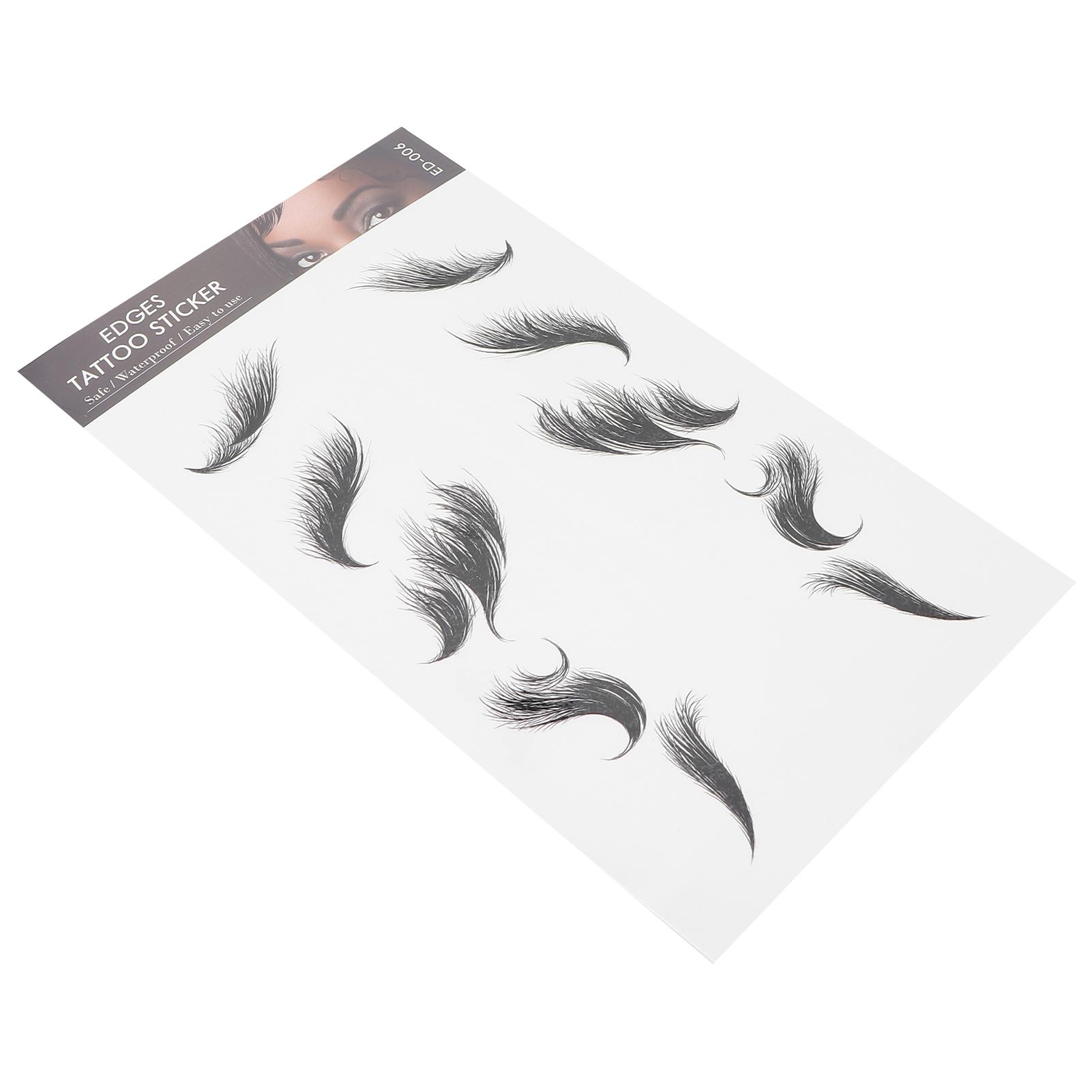 

Женские прически с краями Татуировка для волос Наклейка-татуировка для краев волос Водонепроницаемая наклейка для имитации линии роста волос ED-06