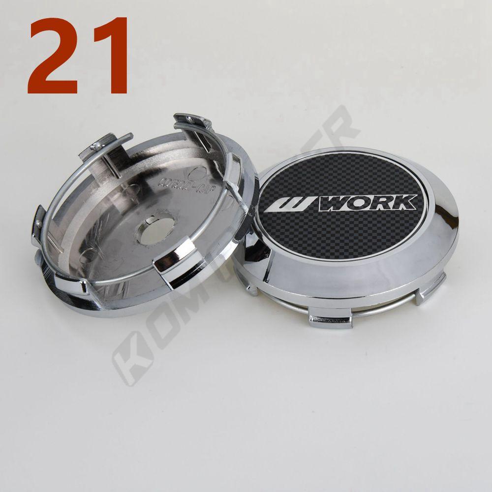 4PCS OD 68MM / ID 64MM Center Rim Cap WORK EMOTION EQUIP MEISTER VS Emblem Wheel Cover Cap Wheel Hub Cap