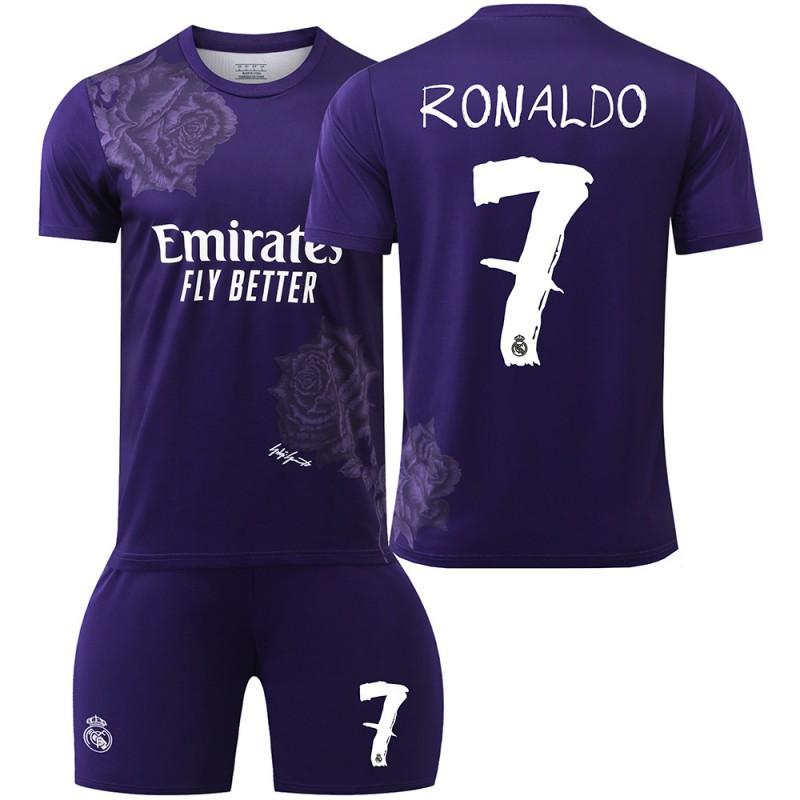 2425 Y3 Fußballtrikot mit Co-Branding Nr.. 7 C Rovinicius 5 Bellingham 10 Mbabpe Trikot Set