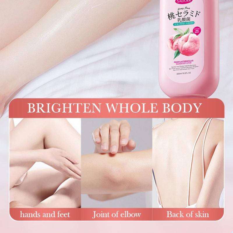 Peach Lactic Acid Bacteria Body Lotion SADOER Autumn and Winter Moisturizing Body Cream