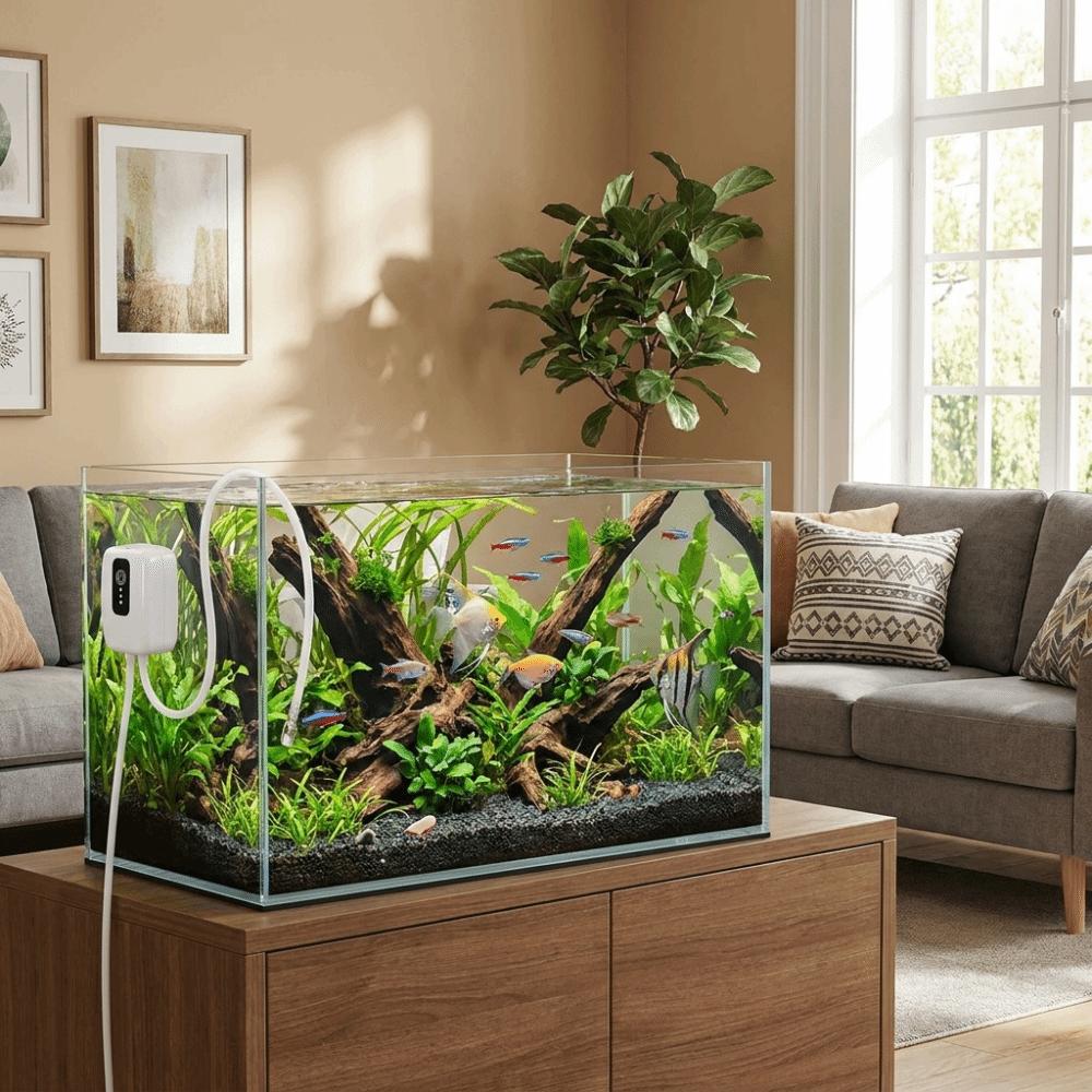 Mute Siphon Pump Mini Electric Suction Drainer  Aquarium Water Change Tool