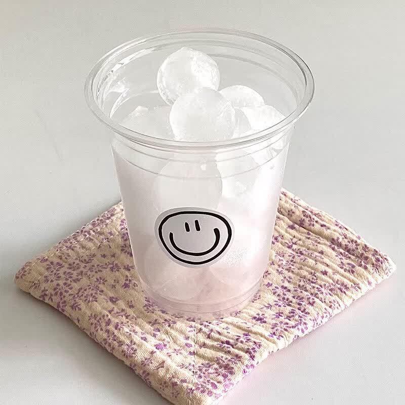 Qwei Disposable Plastic Cold Drink Cup with Lid