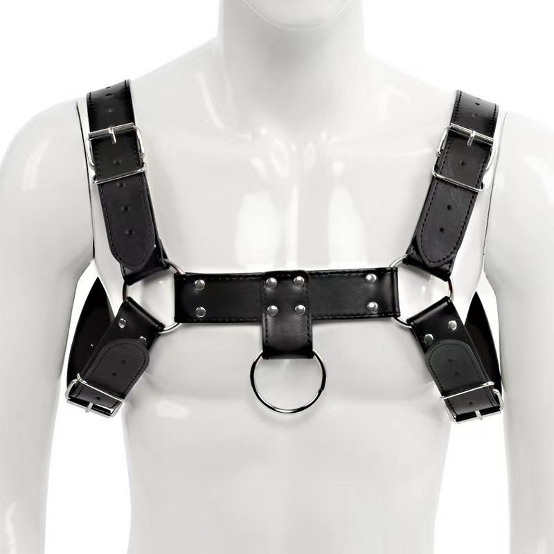 Men's Leather Bondage Chest Strap - Adult Sex Toys & Alternative Stage Wear