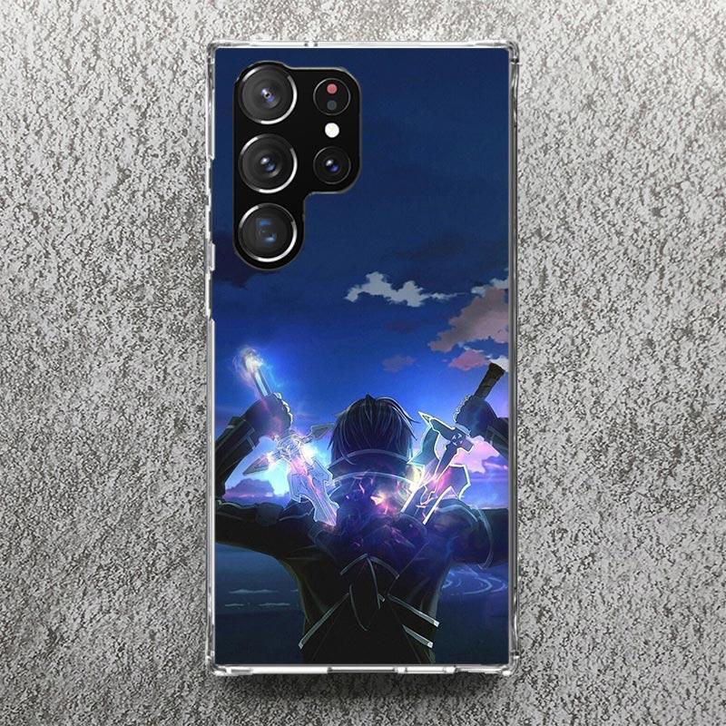 Sword Art Online Anime Phone Case For Samsung Galaxy S25 S24 S23 Ultra S22 Plus S21 S20 FE S10 + S25Ultra S24U Soft Cover Shell