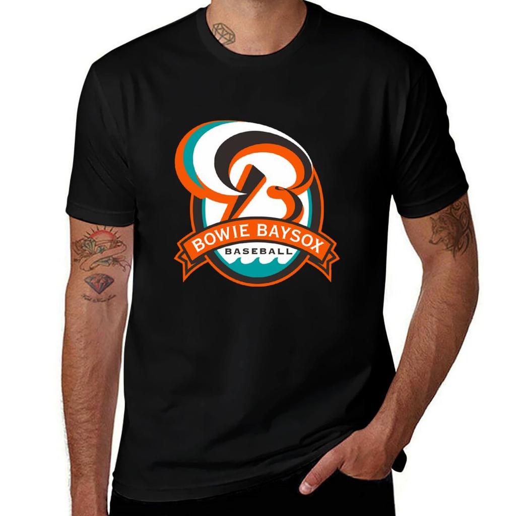 Baysox Bowie Baseball TShirt Big Size Short Sleeve Tee for Unisex