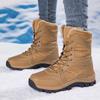 Women's Fleece-Lined High-Top Snow Boots - Warm, Thick, Plus Size Cotton Short Boots for Autumn/Winter Fashion