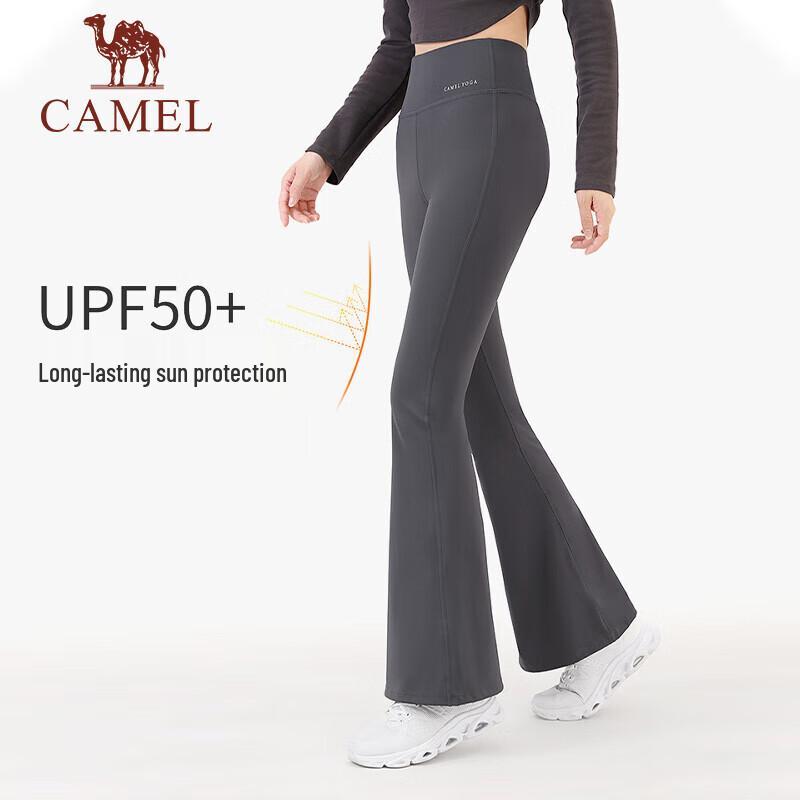 Camel Women's Elastic High-Waist Flare Yoga & Casual Pants