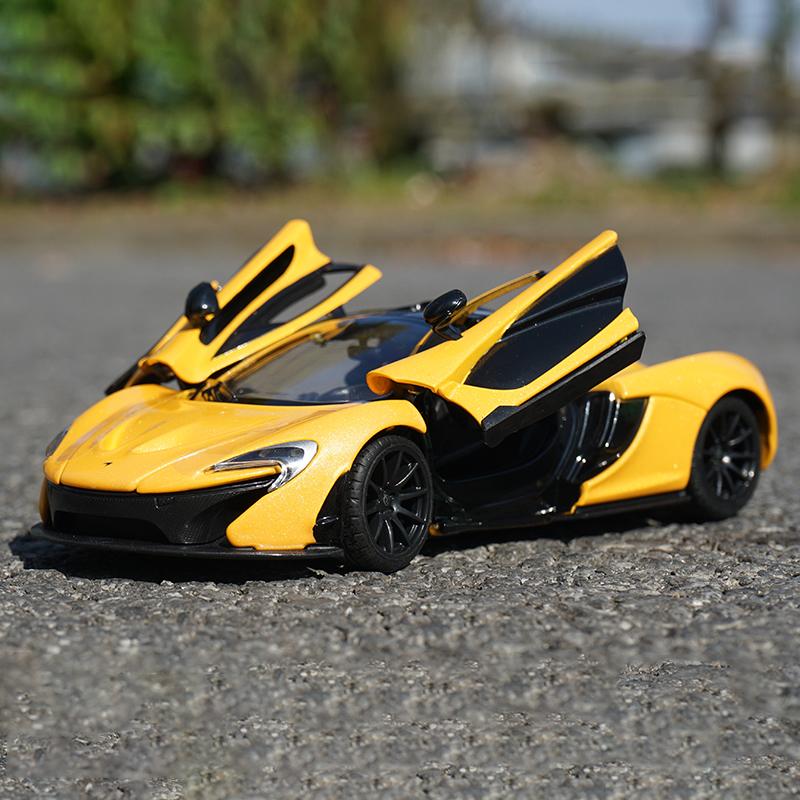 

2021 Новинка 1:24 Суперкар McLaren P1 модель автомобиля из сплава с отступом назад детская игрушечная машина 2 открытые двери детские подарки оптом