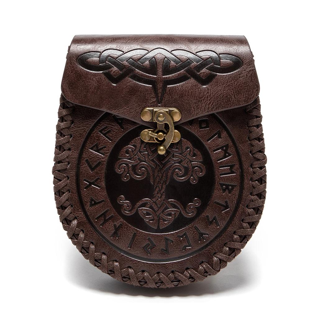 Marsupio Medievale Sacchetti su Cintura in Pelle Borsa da Vita Accessori Costume Rinascimentale LARP per Donna Uomo Marsupio in Pelle