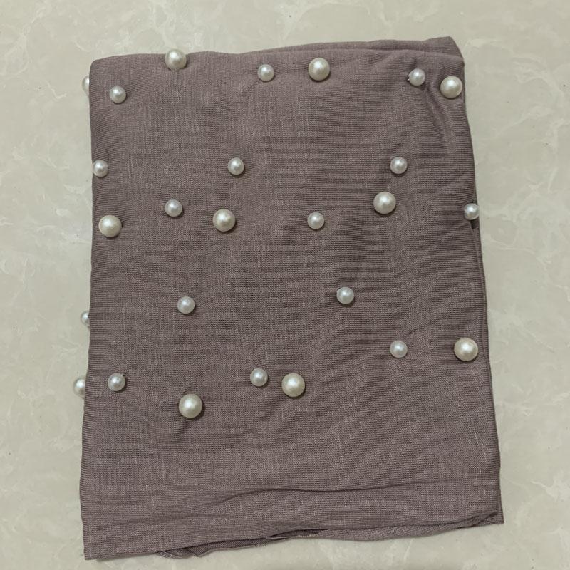 New Elastic Muslim Women Jersey Hijab Cotton Twist Turban Caps Female Head Scarf Wraps Pearls Turbante Mujer India Hat