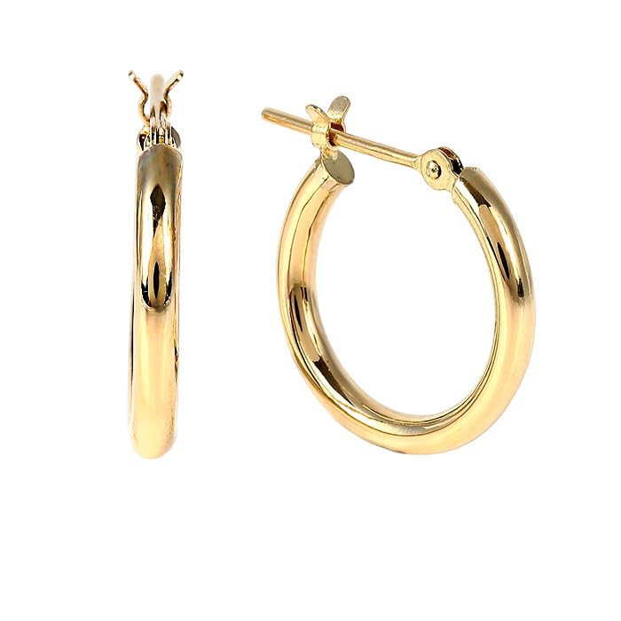 

Hoop 18K Yellow 1mm x 10mm [OKKO] Earrings, Gold, Hypoallergenic, Women s Ring, Hoop, Small, Catchless, Gift, Gold,