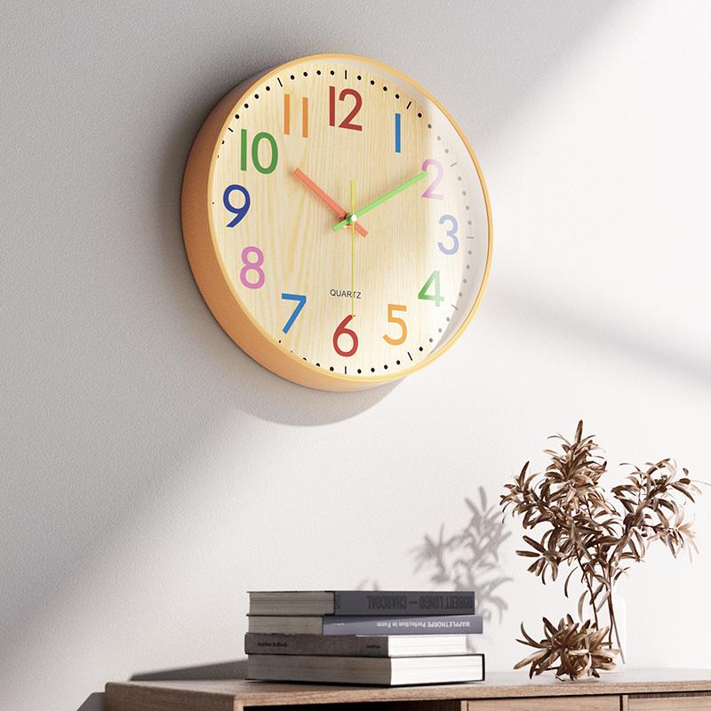 Fashion Silent Wall Clocks Creative Round Vintage Aesthetic Design Clock Wall Living Room Creative Reloj De Pared Decoration