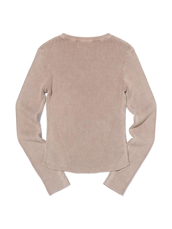 KIRSH Pigment-Dyed Slim Fit Knit [Brown]