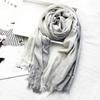 New 190*80cm Artistic Style Striped Cotton Linen Scarf Shawl Men's and Women's Same Style Mori Foulard En Mousseline Scarves