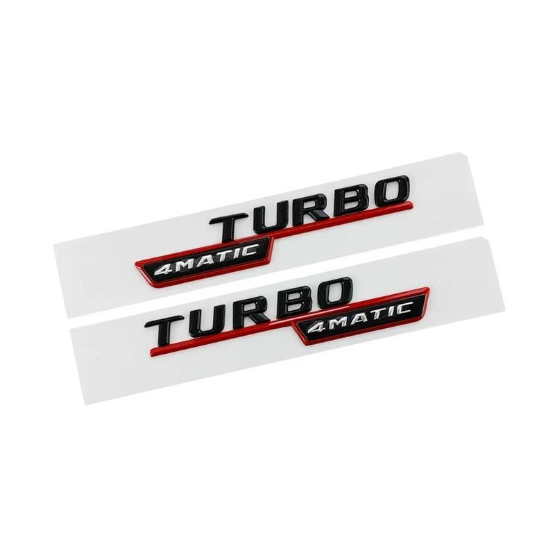 

2 шт. ABS автомобильное крыло Turbo 4MATIC логотип эмблема значок наклейка для A45 C117 CLA 35 45 GLA45 X247 GLE53 аксессуары Turbo 4MATIC красный/чёрный
