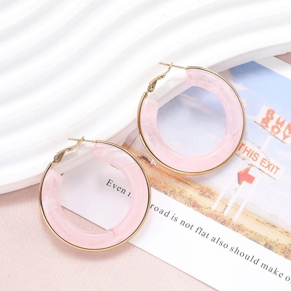 Advanced Sense Hoop Ear Buckle Exaggeration Ear Needle Dangle Earrings Hoop Earrings  Gifts