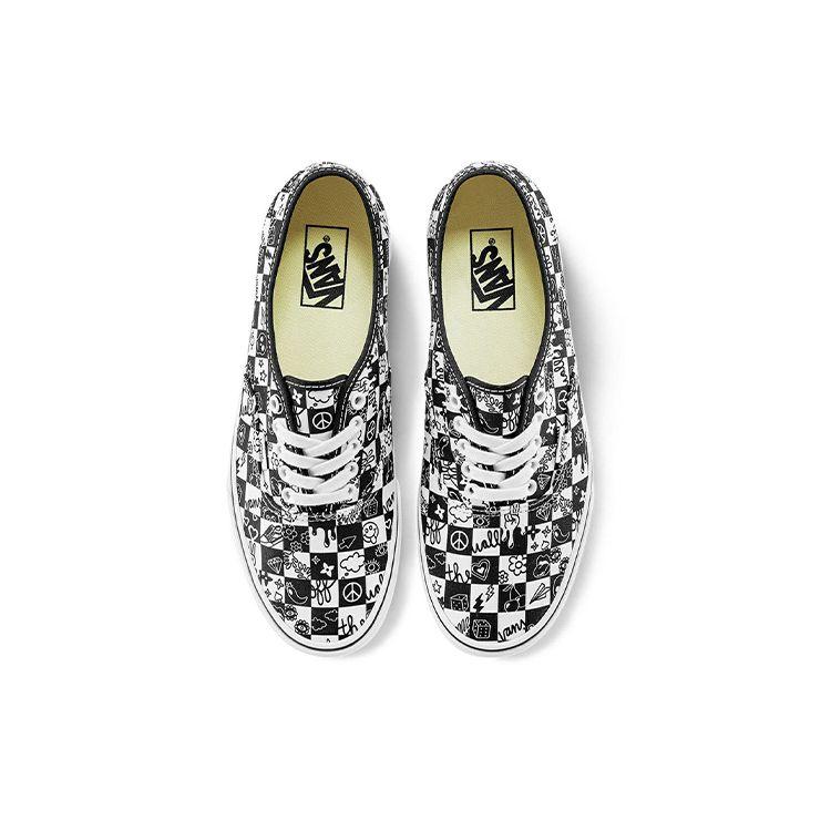 Vans Authentic Doodle Checkerboard Unisex Sneakers Black True-White VN0A5KS96U6